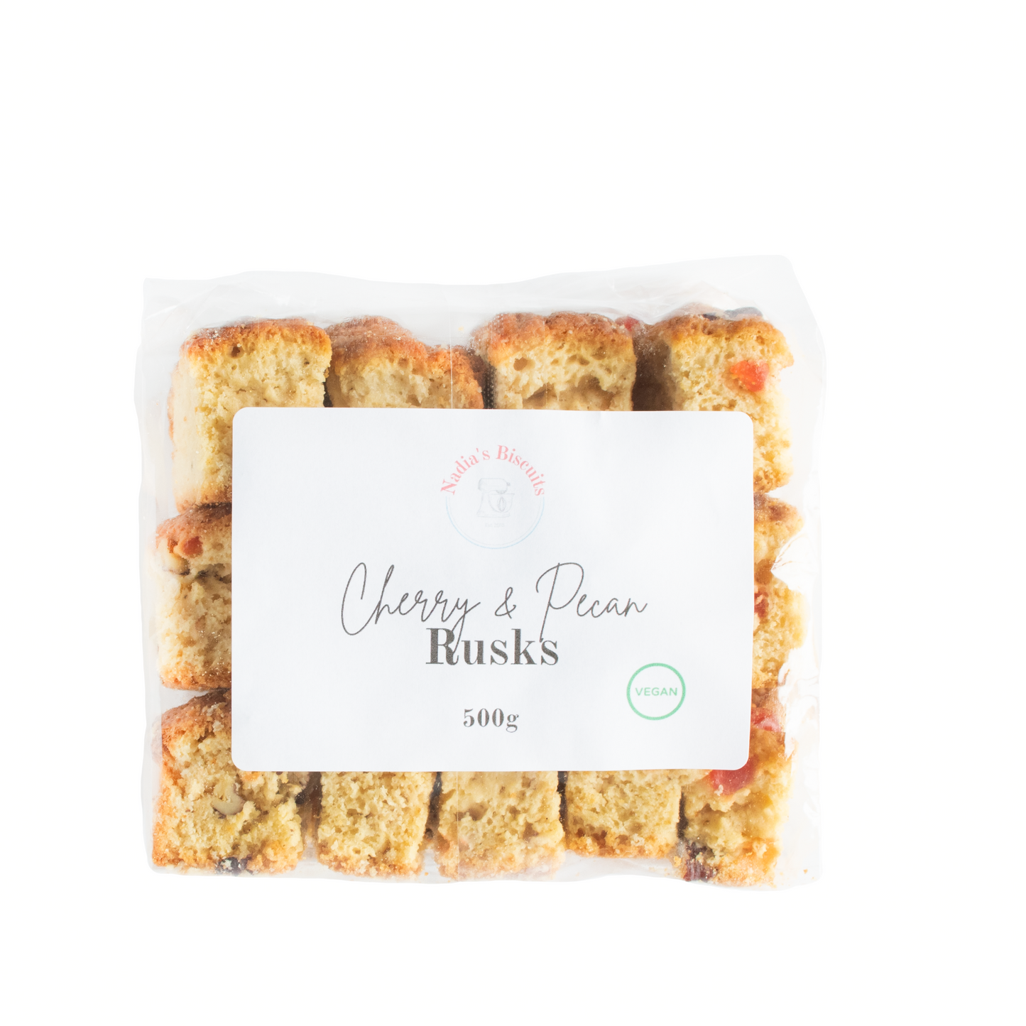 Cherry & Pecan Rusks (V) 500g