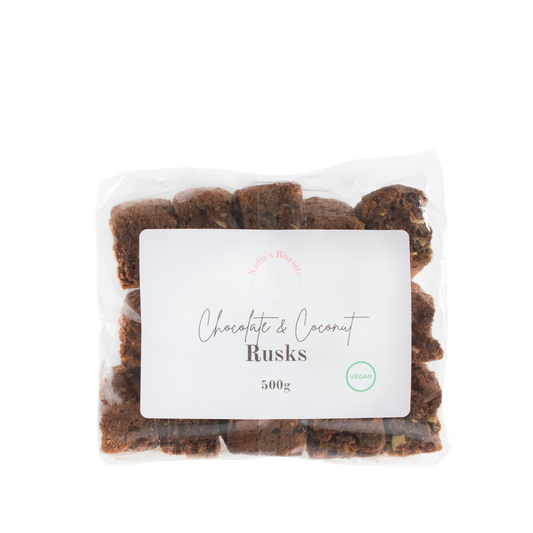 Chocolate & Coconut Rusks (V) 500g