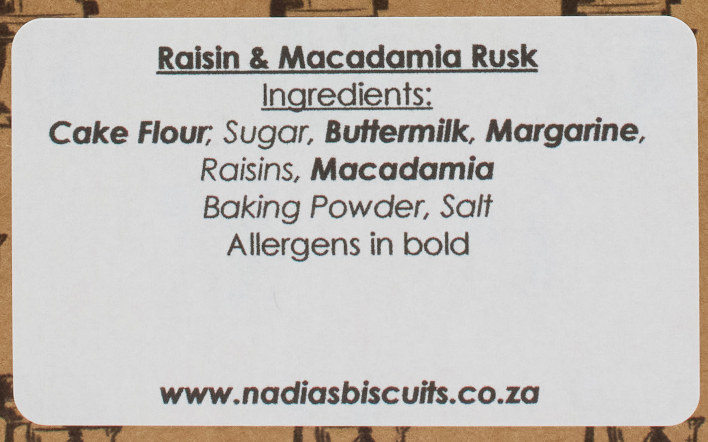 Raisin & Macadamia Rusks