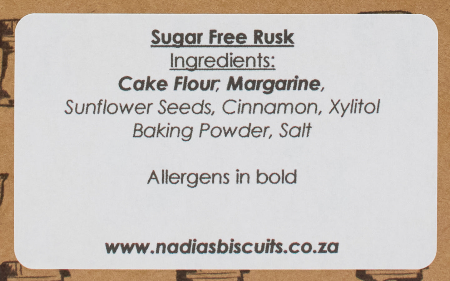 Sugar free Rusks
